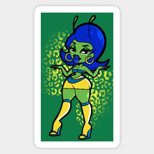 Thicc Alien Gal Sticker